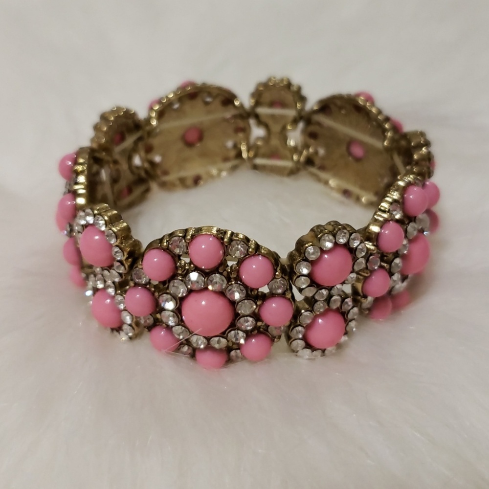 Pink statement bracelet